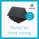 BODYTECH PUZZLE EXERCISE MAT INTERLOCKING FOAM TILE MATS 18X18X½ THICK 8 - BLACK - Brand New