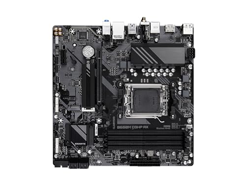 GIGABYTE B650M D3HP AX (REV. 1.0) AM5 LGA 1718 M-ATX DDR5,USB 3.2 - BLACK/GRAY - Like New