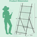 COSTWAY 75 IN. METAL GARDEN CUCUMBER TRELLIS FOR PLANT CLIMBING - BLACK/GREEN - Like New