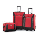 AMERICAN TOURISTER FIELDBROOK XLT SOFTSIDE LUGGAGE 3-PIECE SET - RED/BLACK - Like New