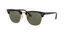 RAY-BAN UNISEX CLUBMASTER CLASSIC SQUARE SUNGLASSES RB3016 - BLACK/GOLD/GREEN - Brand New