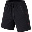 JUMP START PERFORMANCE TRAINING SHORTS ZIPPER POCKETS MEN 2XL - BLACK/RED DOTS - Brand New