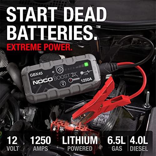 NOCO BOOST X GBX45 1250A 12V ULTRASAFE PORTABLE LITHIUM JUMP STARTER GRAY - Brand New