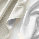 NICETOWN 100% BLACKOUT IVORY LINEN CURTAINS FOR BEDROOM WHITE LINER - IVORY - Like New