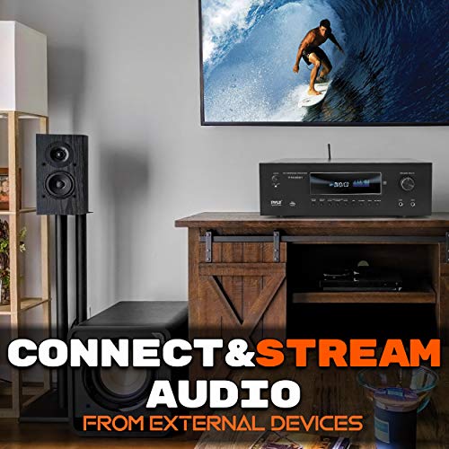 PYLE 1000W BLUETOOTH HOME THEATER RECEIVER 5.2 CHANNEL SURROUND SOUND - BLACK - Like New