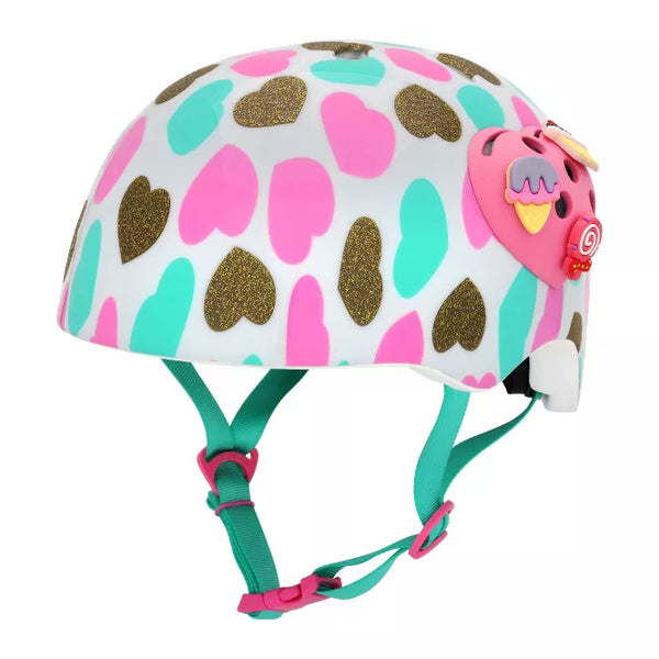 RASKULLZ CHARMS BIKE HELMET(50-54CM) - PINK/WHITE - Like New