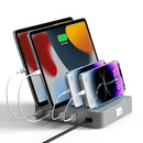 VIMC USB CHARGING STATION CHARGING DOCK 4-PORT FAST CHARGING STATION - SILVER Like New