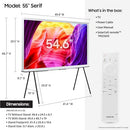 SAMSUNG 55-INCH QLED 4K SERIF LS01D SERIES SMART TV (QN55LS01DAFXZA) - WHITE - Like New
