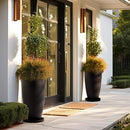 LA Jolie Muse Black Tall Planters Set of 2 20 Inch Tall Outdoor Planters - Brand New