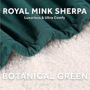 SUNBEAM ROYAL MINK SHERPA PERSONAL THROW / BLANKET - SABLE - Like New
