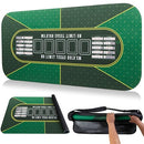 GAMBLUXE 47"X23" / 70"X35" Professional Poker Mat - Smooth Water Repellent Green - Brand New