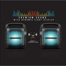 TOPTECH KARAOKE 6-WIRELESS SPEAKER EXTRA BASS PLAY TIME BUILT CHANGING LIGHTS - Like New