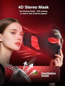 INTEO RED LIGHT THERAPY FOR FACE 4D RED LIGHT MASK, 850NM INFRARED - BLACK - Like New