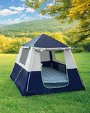 CORANI 14.1'X6.5'X9' INFLATABLE TENT FOR PORTABLE 4 PERSON CAMPING - NAVY/GREEN - Like New