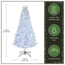 NATIONAL TREE COMPANY 7.5 FT. PRE-LIT CHRISTMAS CRYSTAL PINE - SILVER METALLIC - Like New