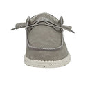 150203923 Hey Dude Men's Wally Recycled Leather, Lace Up Loafers,  Silver Birch - Like New