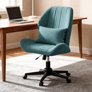 ZZW CRISS CROSS CHAIR WITH WHEELS, WIDE CROSS LEGGED OFFICE CHAIR - BLUE - Like New