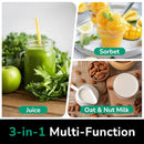 Canoly C16 Cold Press Juicer, 6" Extra Wide Feed Chute, 3-IN-1 Strainers - Like New