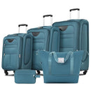 MERAX SUITCASE SET SOFTSIDE 3-PIECE LUGGAGE WITH TSA LOCK SPINNER WHEELS - BLUE - Like New