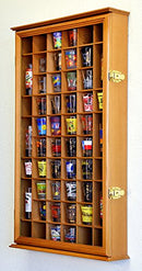 54 SHOT GLASS SHOOTER DISPLAY CASE HOLDER COMINHKR007241 - OAK - Like New