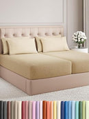 CGK Unlimited Split King 7 Piece Bedding Set - Heathered Tan - Like New