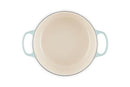 Le Creuset Enameled Cast Iron Signature Round Oven Lid, 5.5 Quart - Sea Salt - Like New