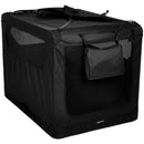 AMAZON BASICS FOLDING PORTABLE SOFT PET DOG CRATE CARRIER 42 X 31 X 31 BLACK - Like New