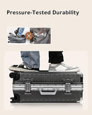 LUGGEX Aluminum Frame Hard Shell Carry On Luggage, White-B0B77VP2C9 - Brand New