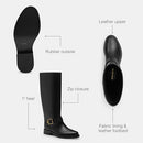 COACH MADELINE LEATHER BOOTS II, WOMEN SIZE 5.5 - BLACK - Like New