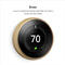 Google Nest Learning Thermostat 3rd Generation - Works with Alexa - Brass Like New