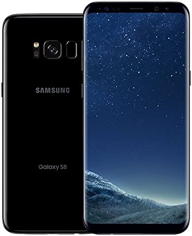 For Parts: SAMSUNG GALAXY S8 64GB UNLOCKED BLACK - PHYSICAL DAMAGE-CRACKED SCREEN/LCD