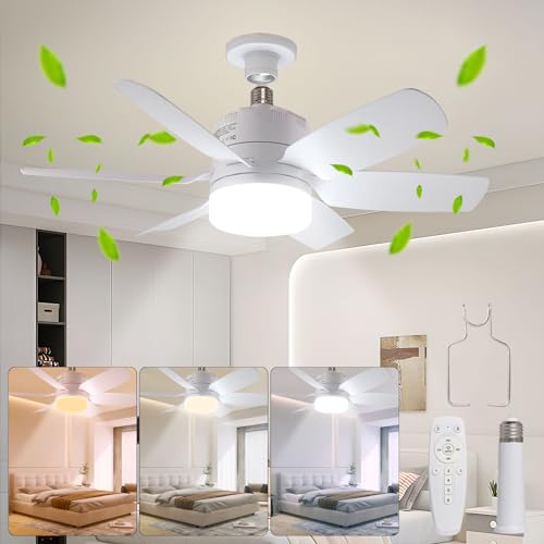 Light Bulb Fan Socket Ceiling Light Socket Fan Light Bulb of 3 Modes 3000K-6500K - Brand New