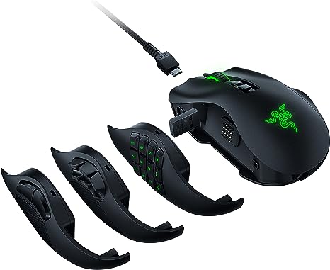 Razer Naga Pro Wireless Gaming Mouse Interchangeable RZ01-0342 - Black - Like New