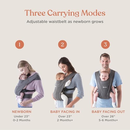 ERGOBABY EMBRACE BABY CARRIER Newborn to Toddler - Cozy Essentials Cream - Brand New
