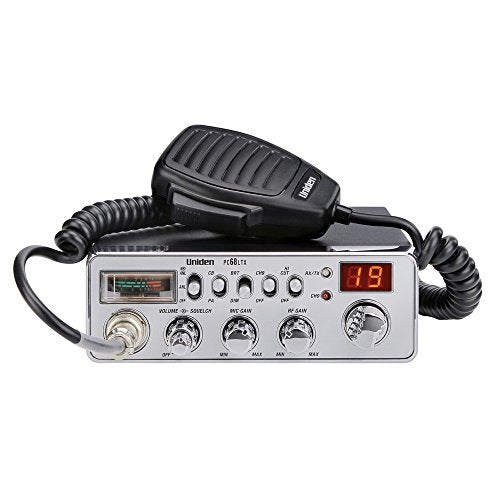 UNIDEN PC68LTX 40-CHANNEL CB RADIO WITH PA/CB SWITCH, SILVER ROADPRO RPPS-220 - Like New