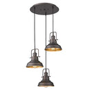Zeyu 3-Lights on Pendant Light for Kitchen Dining Room 016-3 ORB - Brown - Brand New