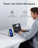 Anker 651 USB-C Dock 8-in-1 Docking Station 10W Max Wireless A8391 - Gray - Like New