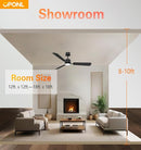 FJ1026A-3X52-B1 OPONL 52 INCH CEILING FAN LIGHT REMOTE CONTROL BLACK - Like New