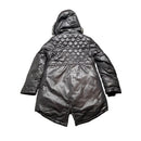 LONDON FOG GIRLS QUILTED PUFFER PARKA FAUX FUR‎ HOOD JACKET SIZE YOUTH M - BLACK - Brand New