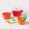 SUN SQUAD MONKEY PLAY COMBO SET SAND TOYS - ORANGE/YELLOW/RED - Brand New