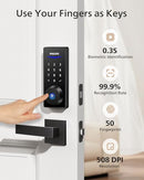 PHILIPS SMART LOCK WITH HANDLES KEYLESS ENTRY FRONT DOOR φ SATIN BLACK - Brand New