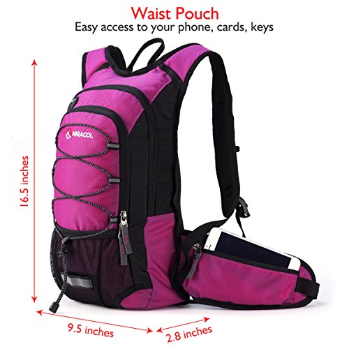 MIRACOL HIKING WATER BACKPACK INSULATED PACK 2L BLADDER - ROSE - Like New