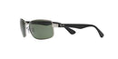 RAY BAN RB3478 004/58 60-17 POLISHED GUNMETAL FRAME G-15 GREEN LENSES - Like New
