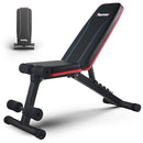 PASYOU ADJUSTABLE WEIGHT BENCH FULL BODY WORKOUT STRENGTH TRAINING - BLACK/RED - Like New