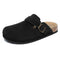 XIAKOLAKA WOMEN'S SUEDE CLOGS ADJUSTABLE BUCKLE SLIP ON WOMEN 8 - BLACK - Like New