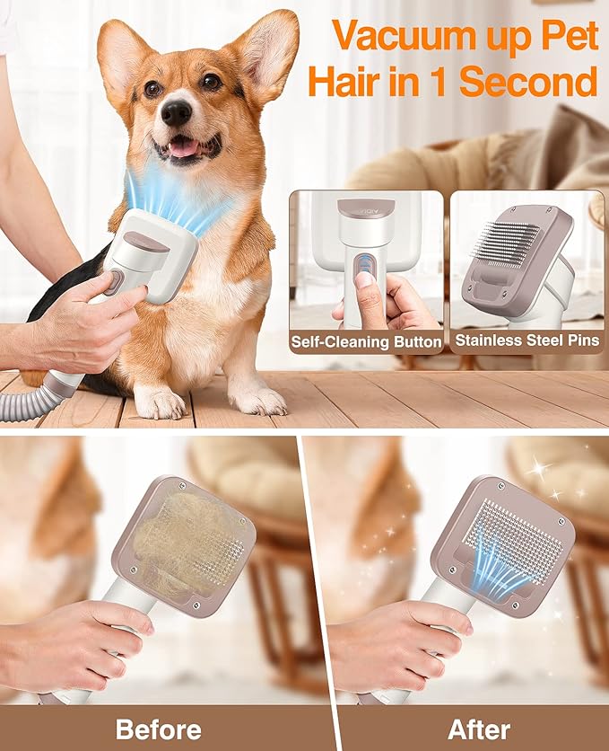 AIDIAM Dog Grooming Vacuum Low Noise 3-Mode Pet Grooming Vacuum GDV01 Like New