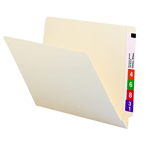 SMEAD 100% RECYCLED FILE FOLDER REINFORCED STRAIGHT-CUT MANILA 100/24160 - Brand New