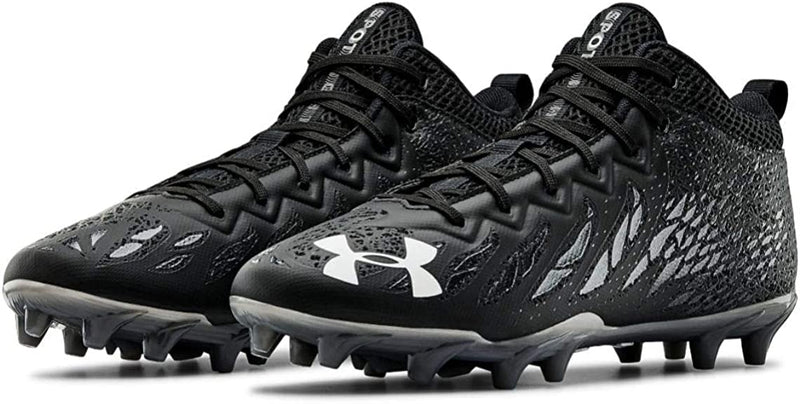 3022667 Under Armour Men Spotlight Select Mid Mc Cleats Black 001 Size 12.5 Like New