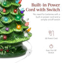 Best Choice Products 15" Christmas Tree Holiday Tree Star Topper 64 Lights Green - Brand New