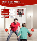 TINYTREK INDOOR MINI BASKETBALL HOOP DUAL LED LIGHT STRIPS ELECTRONIC - RED - Like New